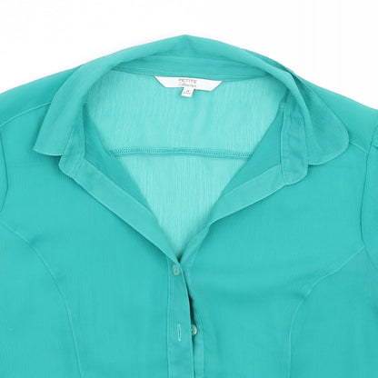 Debenhams Womens Green   Basic Button-Up Size 14