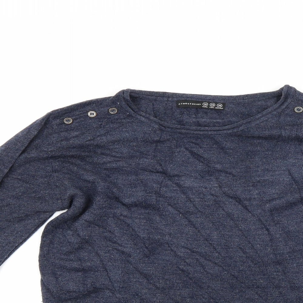 Atmosphere Womens Blue  Knit Pullover Jumper Size 10