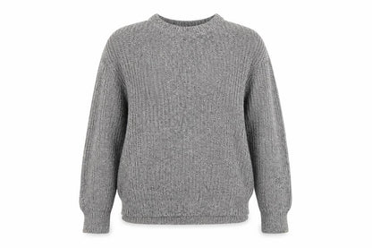 H&M Womens Silver  Knit Pullover Jumper Size M  - Side Zip Close