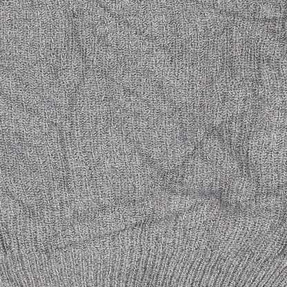 H&M Womens Silver  Knit Pullover Jumper Size M  - Side Zip Close