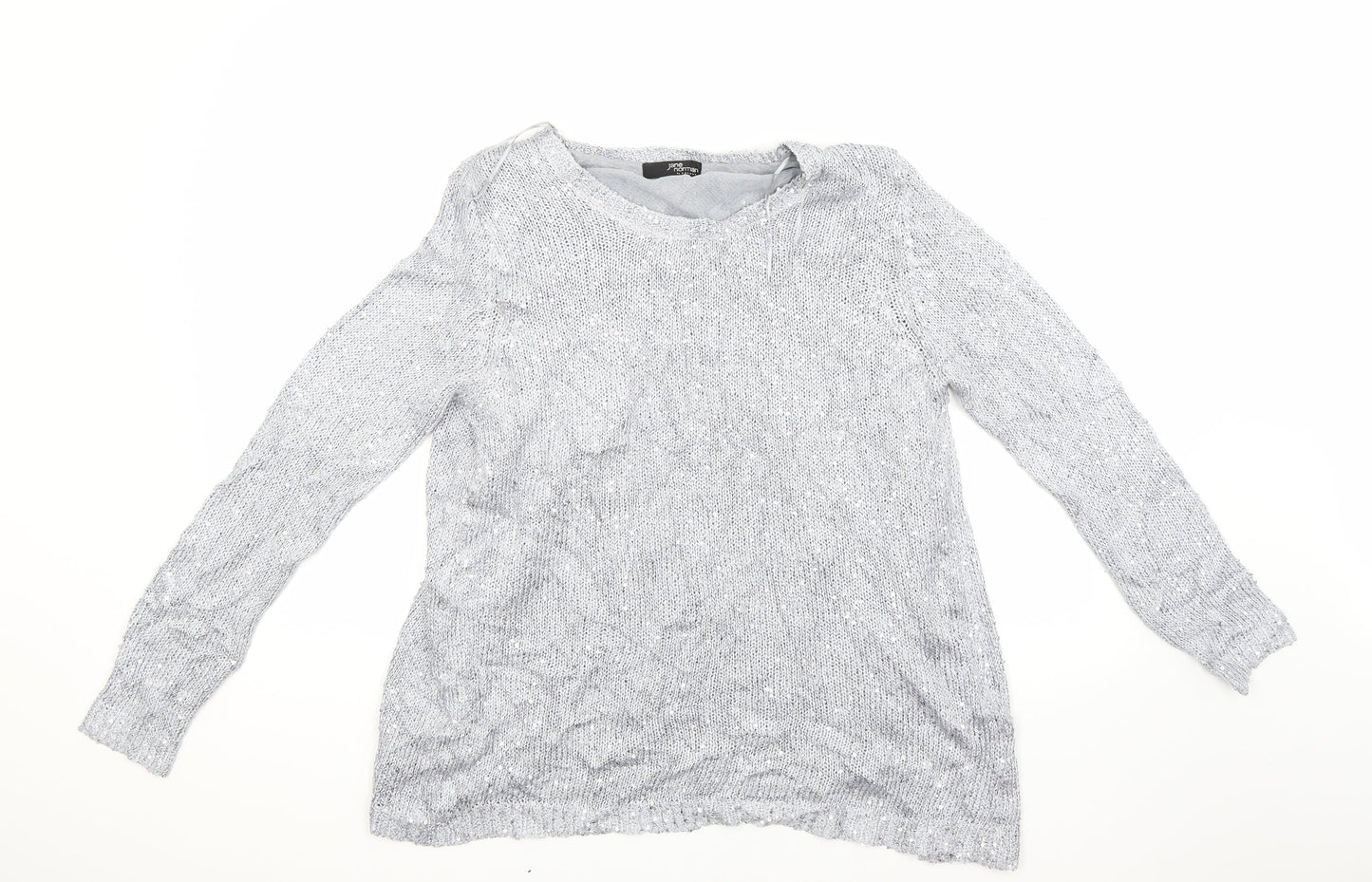 Jane Norman Womens Grey  Knit Pullover Jumper Size 14