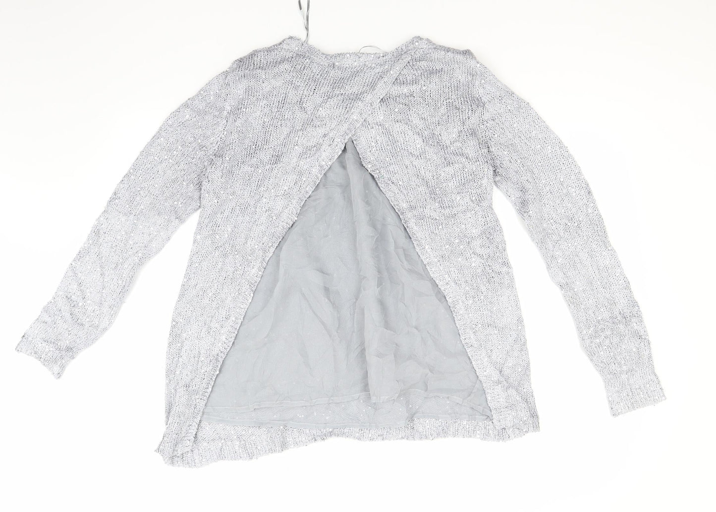 Jane Norman Womens Grey  Knit Pullover Jumper Size 14