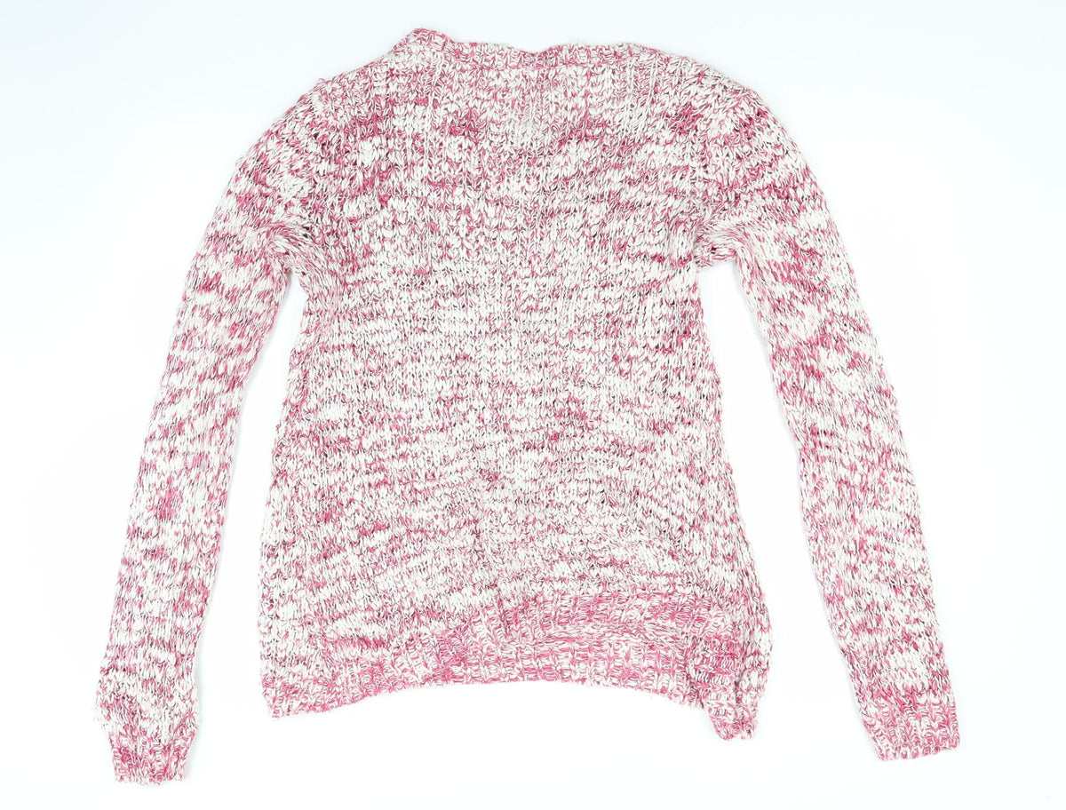 New Look Womens Red  Knit Pullover Jumper Size S