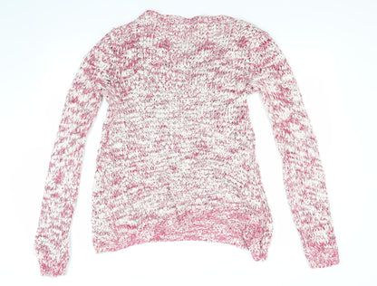 New Look Womens Red  Knit Pullover Jumper Size S