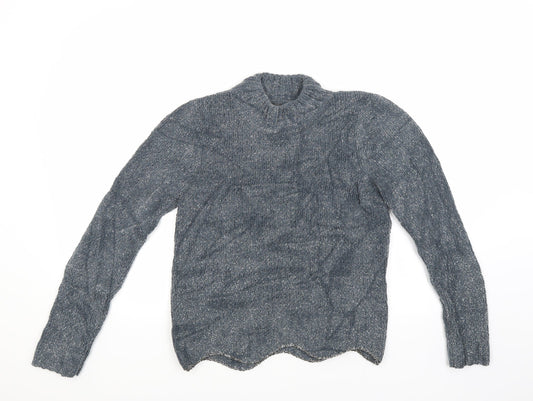 Oasis Womens Grey  Knit Pullover Jumper Size S