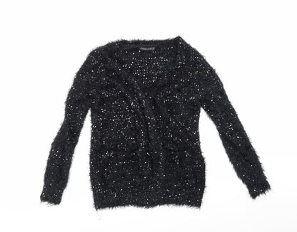 Atmosphere Womens Black  Knit Cardigan Jumper Size 8
