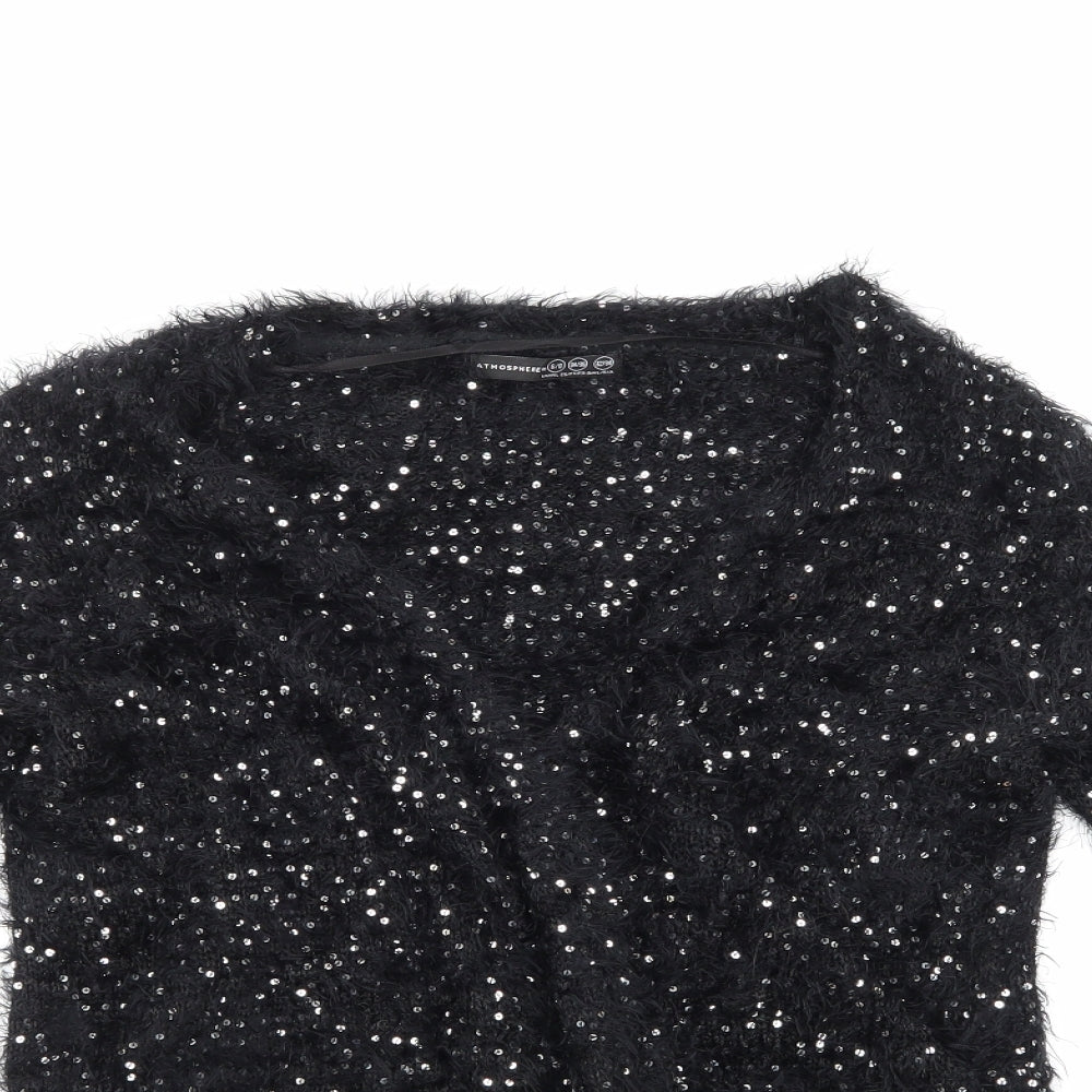 Atmosphere Womens Black  Knit Cardigan Jumper Size 8