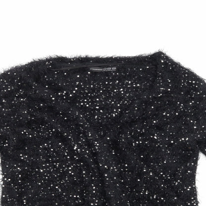 Atmosphere Womens Black  Knit Cardigan Jumper Size 8