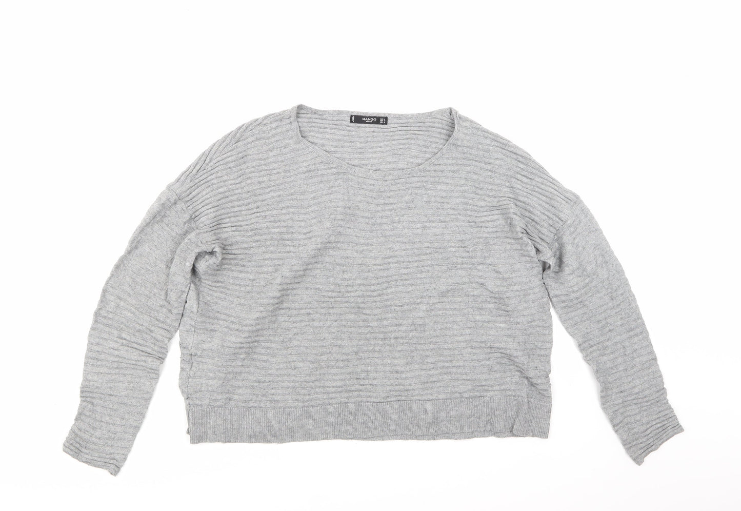 Mango Womens Grey  Knit Pullover Jumper Size M