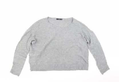 Mango Womens Grey  Knit Pullover Jumper Size M