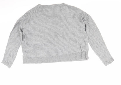 Mango Womens Grey  Knit Pullover Jumper Size M