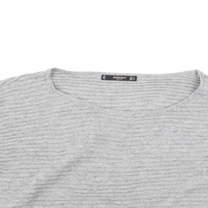Mango Womens Grey  Knit Pullover Jumper Size M