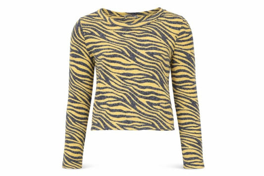 Zara Womens Yellow Striped  Pullover Jumper Size M