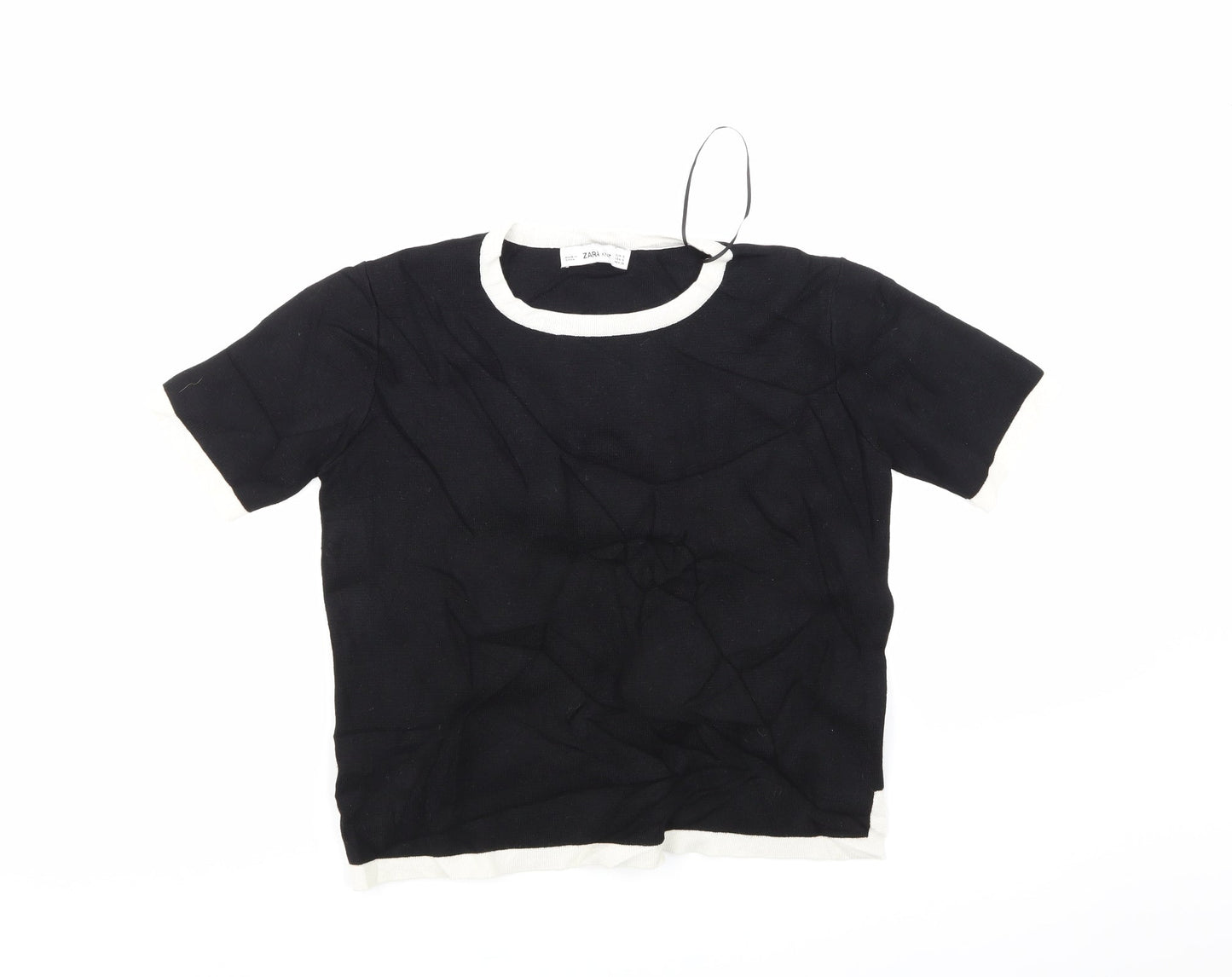 Zara Womens Black  Knit Pullover Jumper Size S