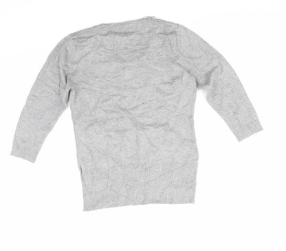 text Womens Grey   Pullover Jumper Size S