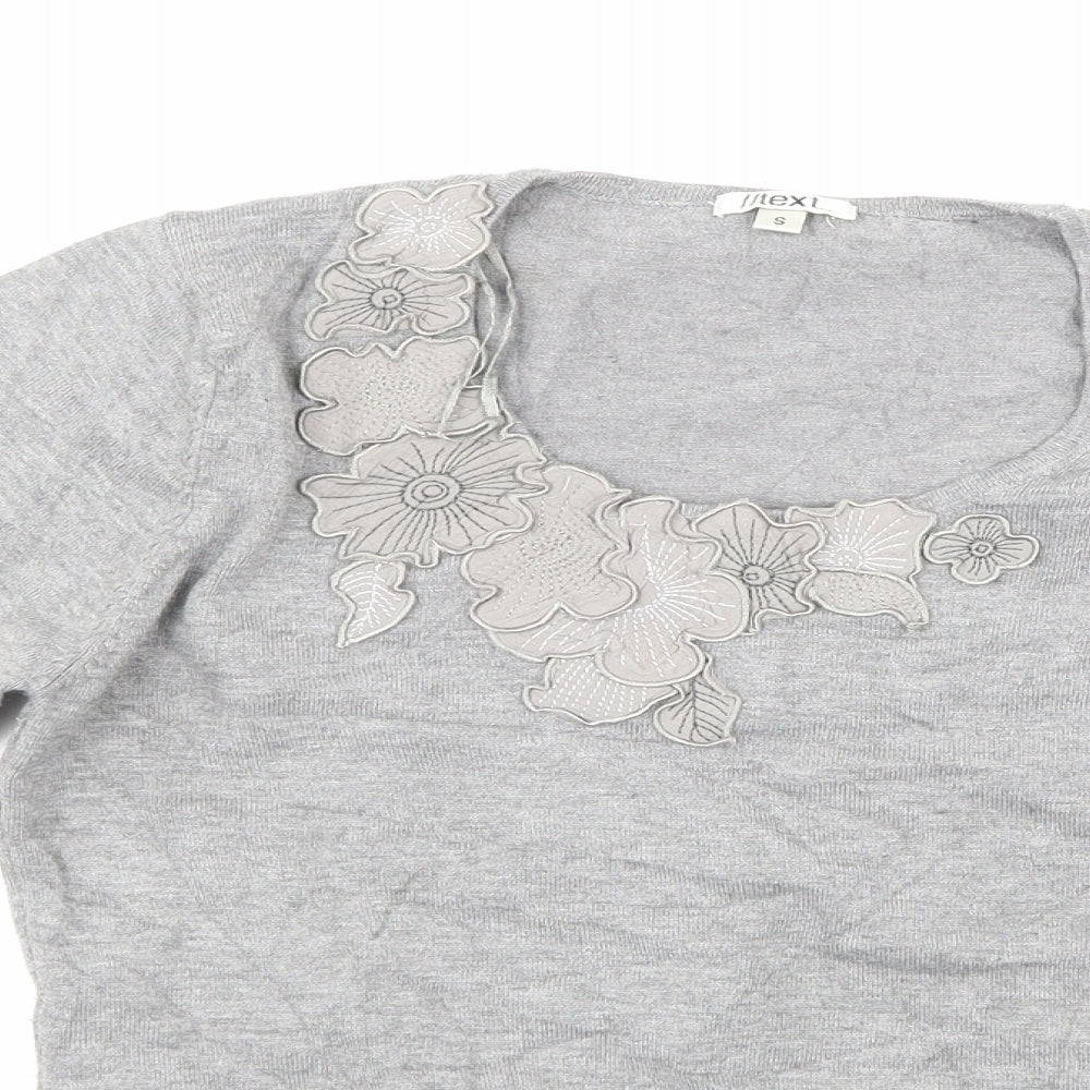 text Womens Grey   Pullover Jumper Size S