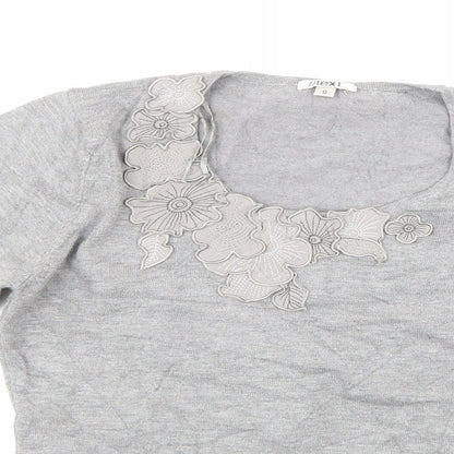 text Womens Grey   Pullover Jumper Size S