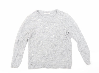 George Womens Grey  Knit Pullover Jumper Size S