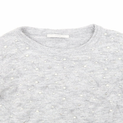 George Womens Grey  Knit Pullover Jumper Size S