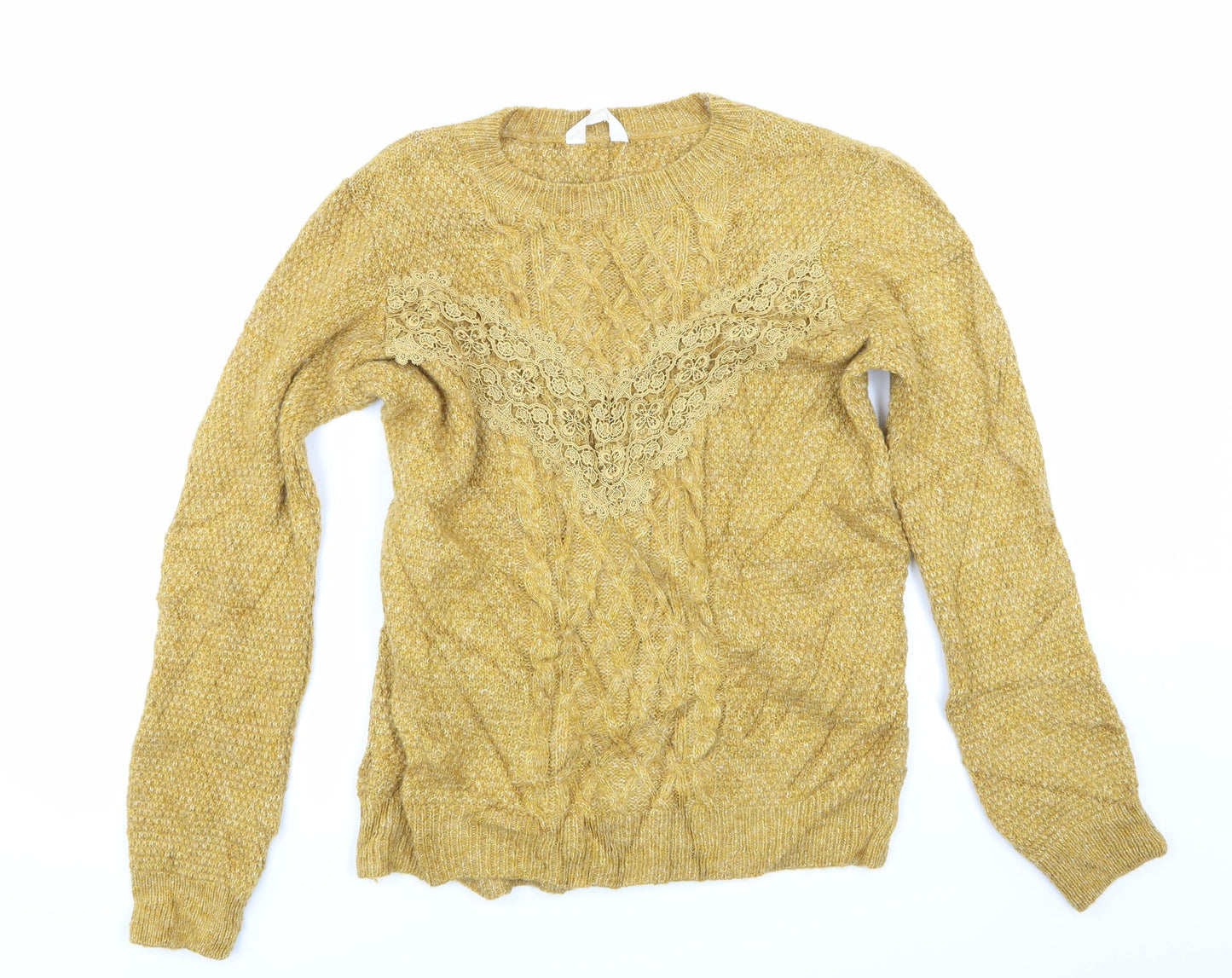 Falmer Mens Yellow  Knit Pullover Jumper Size M