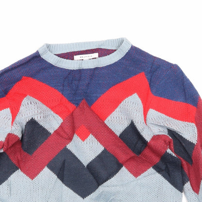 Bellfield Boys Blue Argyle/Diamond Rayon Pullover Jumper Size S