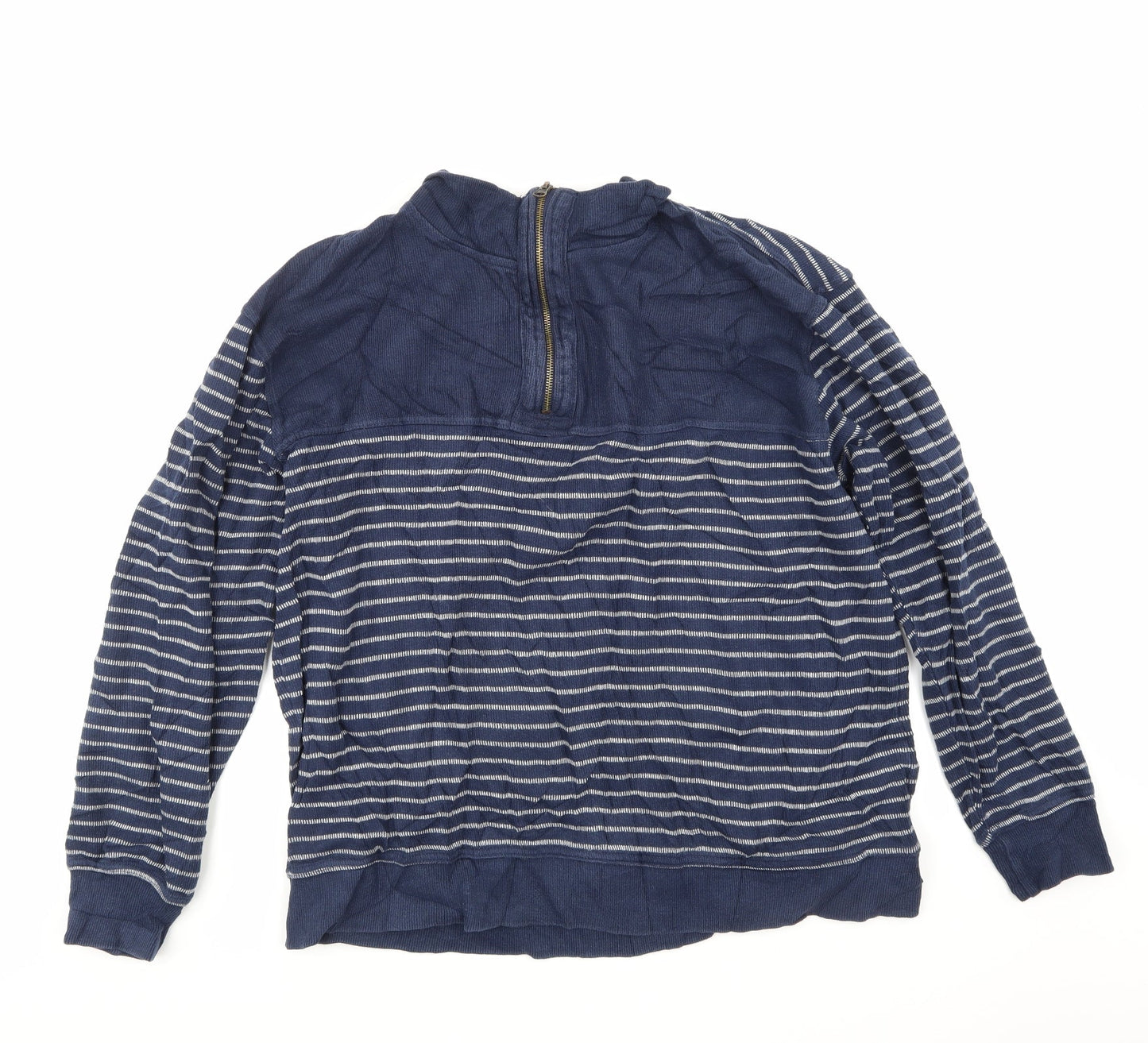 Sand Stone Womens Blue Striped  Full Zip Jumper Size XL