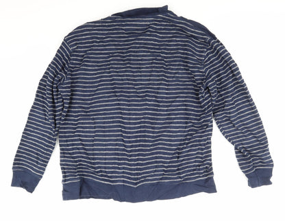 Sand Stone Womens Blue Striped  Full Zip Jumper Size XL