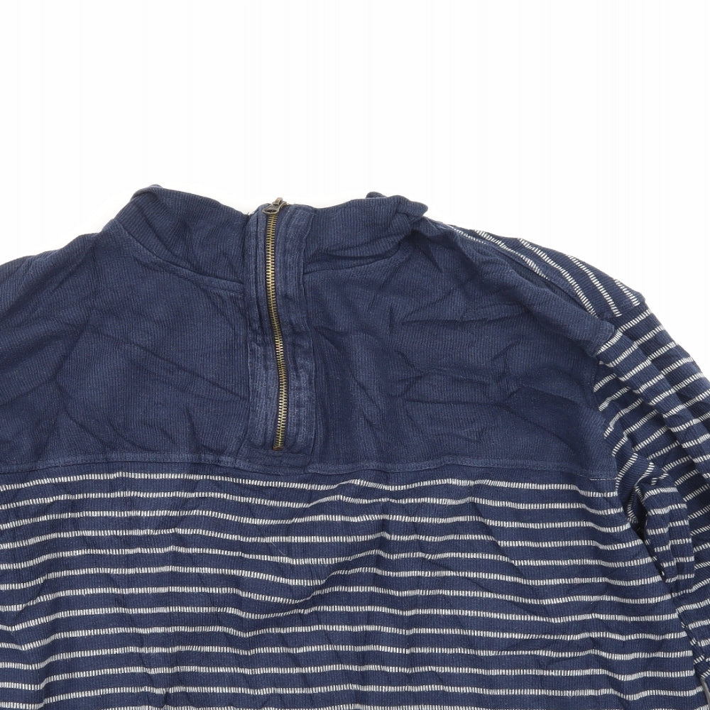 Sand Stone Womens Blue Striped  Full Zip Jumper Size XL