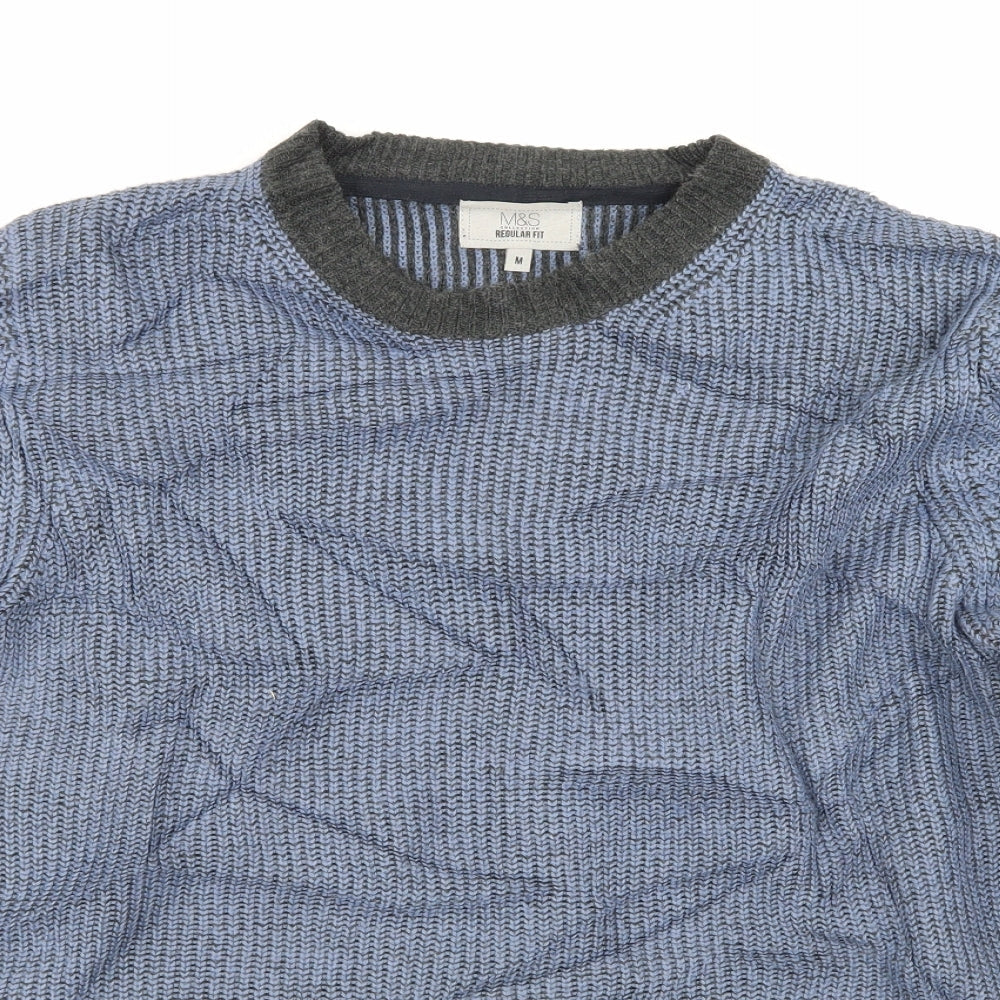 Marks and Spencer Womens Blue   Pullover Jumper Size M