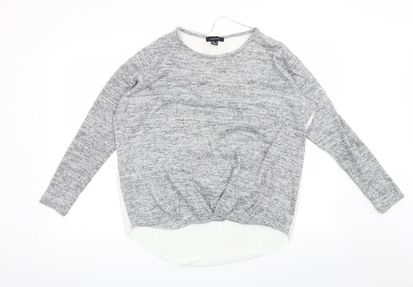 Womens UK Size 10 Atmosphere Grey Basic Blouse