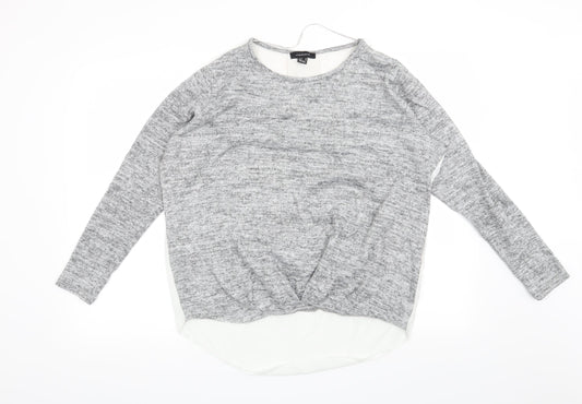 Womens UK Size 10 Atmosphere Grey Basic Blouse