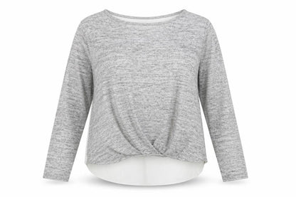 Womens UK Size 10 Atmosphere Grey Basic Blouse