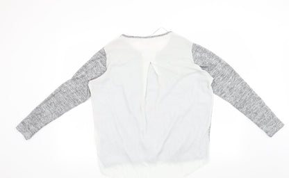 Womens UK Size 10 Atmosphere Grey Basic Blouse