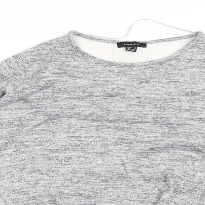 Womens UK Size 10 Atmosphere Grey Basic Blouse