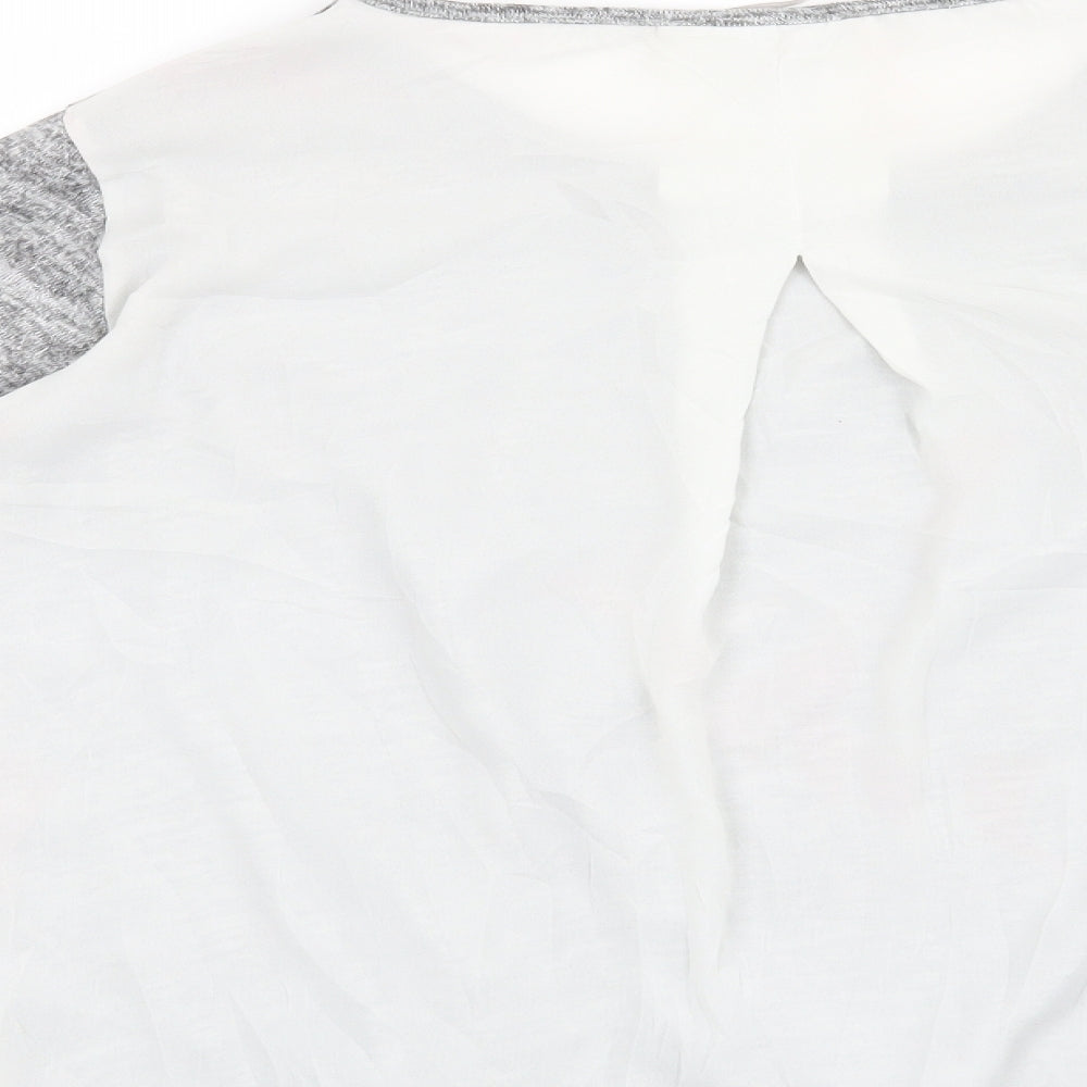 Womens UK Size 10 Atmosphere Grey Basic Blouse