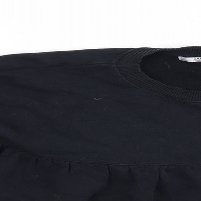 Zara Womens Black   Pullover Sweatshirt Size S