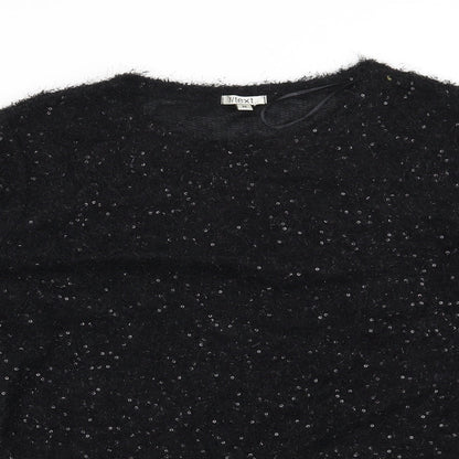 Text Womens Black   Pullover Jumper Size M