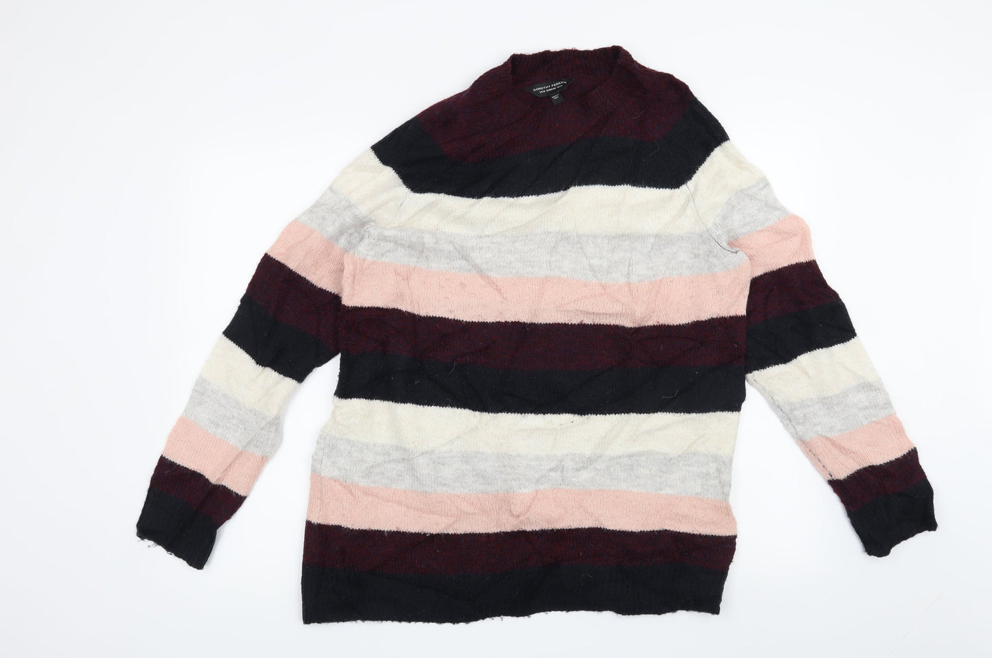 Dorothy Perkins Womens Pink Striped  Pullover Jumper Size 14