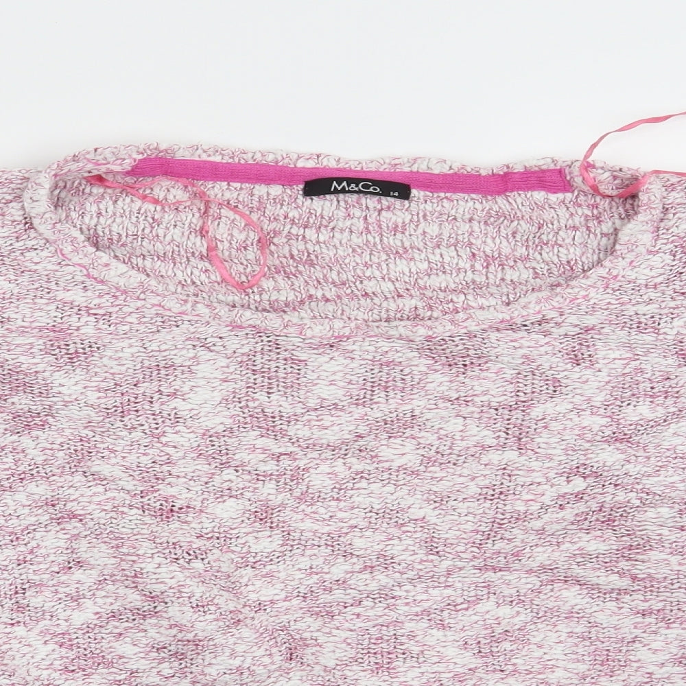 M&Co Womens Pink   Pullover Jumper Size 14