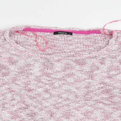 M&Co Womens Pink   Pullover Jumper Size 14
