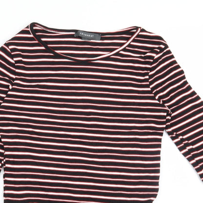 Primark Womens Black Striped  Pullover Sweatshirt Size 6