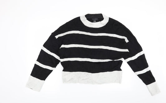Atmosphere Womens Black Striped  Pullover Jumper Size 14