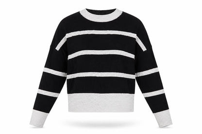 Atmosphere Womens Black Striped  Pullover Jumper Size 14