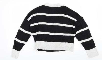 Atmosphere Womens Black Striped  Pullover Jumper Size 14