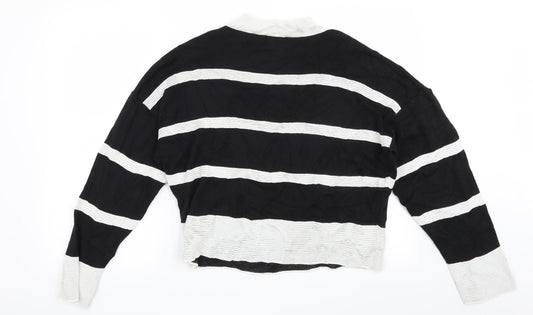 Atmosphere Womens Black Striped  Pullover Jumper Size 14