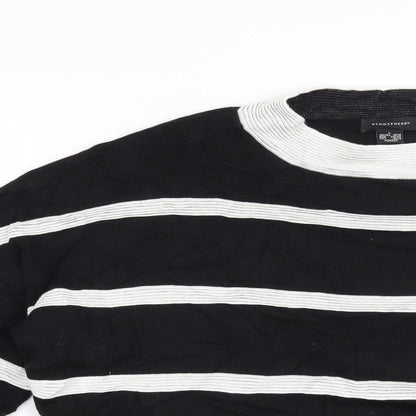 Atmosphere Womens Black Striped  Pullover Jumper Size 14