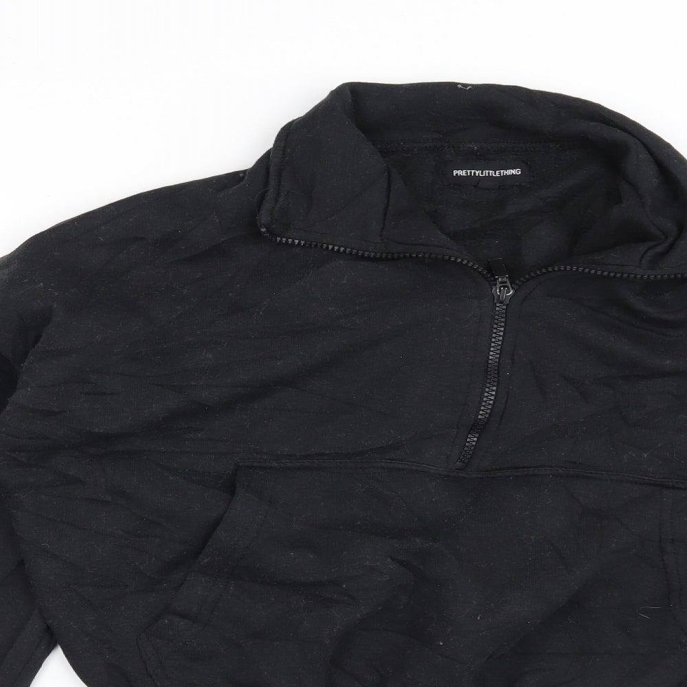 PRETTYLITTLETHING Womens Black   Pullover Sweatshirt Size M