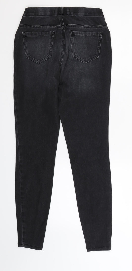 George Womens Black  Denim Jegging Jeans Size 8 L27 in