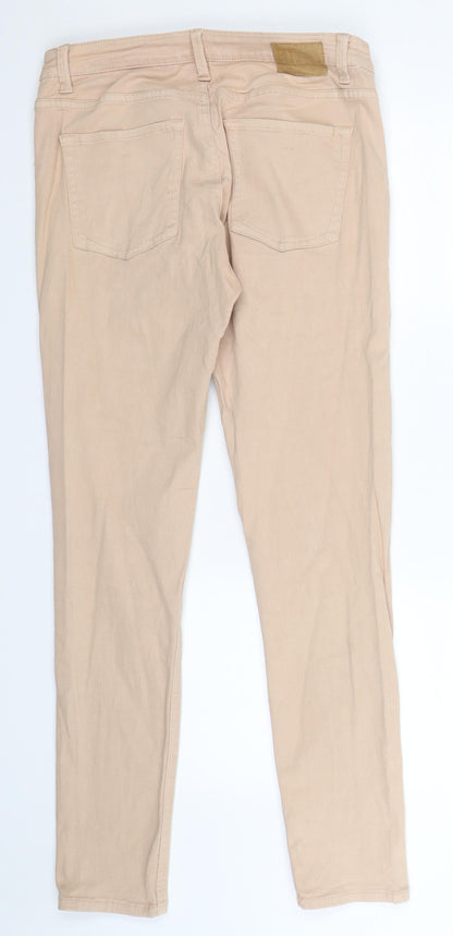 Part Two Womens Beige  Denim Skinny Jeans Size 12 L32 in