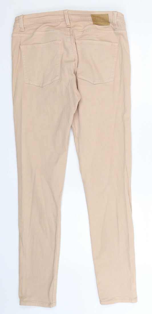 Part Two Womens Beige  Denim Skinny Jeans Size 12 L32 in